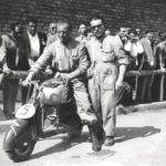 1949 Race circuit during the fair of Milan with Lambretta