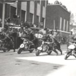 1949 Race circuit during the fair of Milan with Lambretta