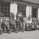 1949 Minetti team during the 32º Giro d'Italia with Lambretta