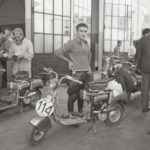 1949 Minetti team during the 32º Giro d'Italia with Lambretta