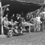 1956 Audience watching gymkhana Lambretta in Pinerolo