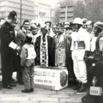 1960 Epiphany day (the three kings) in Milan with Lambretta