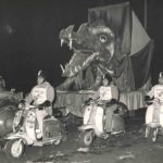 1960 Ambrosian parade, Milan with Lambretta scooters
