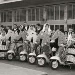 1961 Europe flower parade in Sanremo with Lambretta scooters