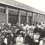 1962 Epiphany day (the three kings) in Milan with Lambretta scooters