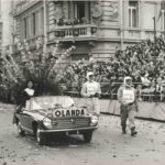 1961 Europe flower parade in Sanremo with Lambretta car