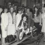 1965 Marlene Parker Lambretta record test at Monza lady crowd