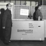 1968 Lambrettas cardboard box for expedition of Lambretta LUI 50