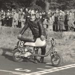 Denis Parkinson with Lambretta scooter race