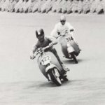 Race in England with Lambretta scooters