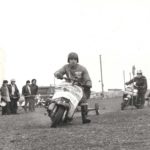Race in England with Lambretta scooters